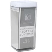 Wholesale - 1.2L White Square Plastic Container C/P 40, UPC: 195010020855